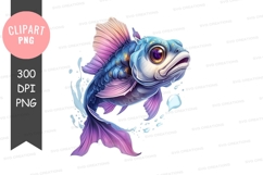 Fantasy fish clipart png Product Image 1