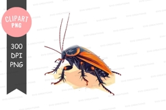 Illustrated cockroach clipart png Product Image 1
