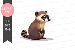 Cartoon raccoon clipart png Product Image 1