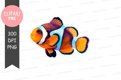 Colorful clownfish clipart png Product Image 1