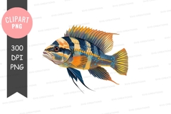 Colorful fish clipart png Product Image 1