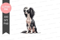 Graceful papillon dog clipart png Product Image 1