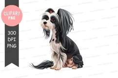 Black and white dog clipart png Product Image 1