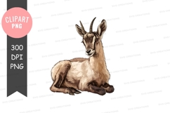 Lying goat clipart png Product Image 1