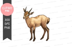 Clipart png of a mountain goat Product Image 1
