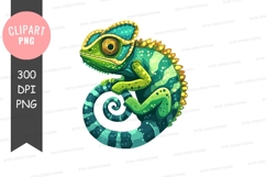 Colorful chameleon clipart png Product Image 1
