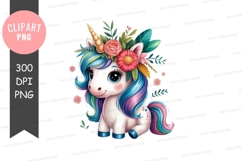 Magical unicorn clipart png Product Image 1
