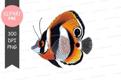 Vibrant tropical fish clipart png Product Image 1