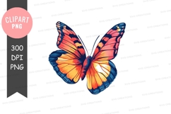 Colorful butterfly clipart png Product Image 1