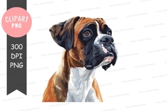 Boxer dog clipart png Product Image 1