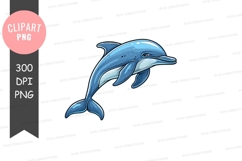 Leaping dolphin clipart png Product Image 1