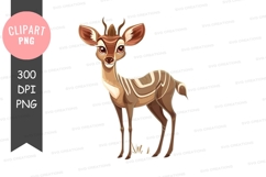 Young deer clipart png Product Image 1
