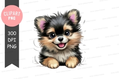 Happy pomeranian puppy clipart png Product Image 1