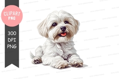 White dog clipart png Product Image 1
