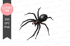 Black widow spider clipart png Product Image 1