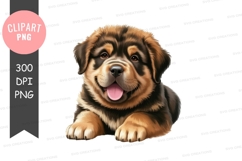 Happy puppy clipart png Product Image 1