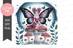 Enchanted fairy on a mushroom Product Image 1