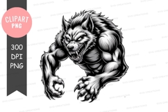 Fierce wolf clipart png Product Image 1
