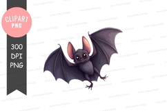 Cartoon bat clipart png Product Image 1