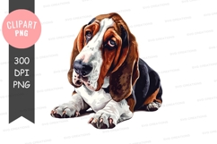 Basset hound puppy clipart png Product Image 1