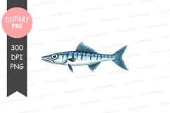 Barracuda fish clipart png Product Image 1