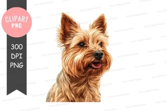 Happy yorkshire terrier clipart png Product Image 1