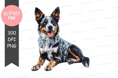Happy australian cattle dog clipart png Product Image 1