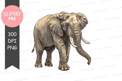 Majestic elephant clipart png Product Image 1