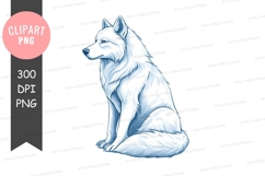 White wolf clipart png Product Image 1