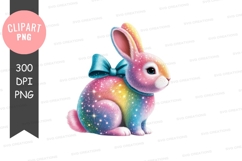 Rainbow bunny with sparkles Product Image 1