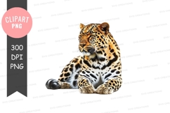 Majestic jaguar sitting clipart png Product Image 1