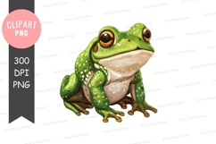 Green frog clipart png Product Image 1