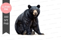 Majestic black bear clipart png Product Image 1