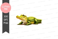Cartoon alligator clipart png Product Image 1