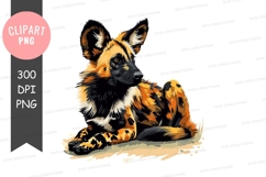 African wild dog clipart png Product Image 1
