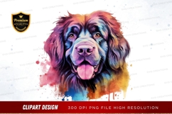 Vibrant dog portrait clipart png Product Image 1
