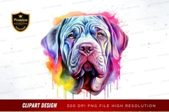 Colorful dog portrait clipart png Product Image 1