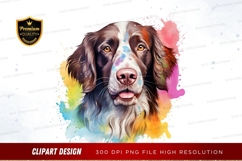 Vibrant dog portrait clipart png Product Image 1
