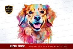 Happy golden retriever clipart png Product Image 1