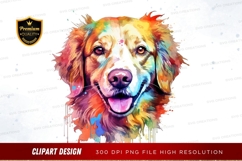 Happy golden retriever clipart png Product Image 1