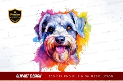 Vibrant dog portrait clipart png Product Image 1