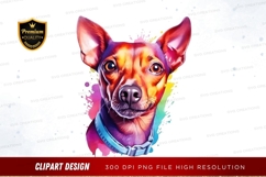 Colorful dog portrait clipart png Product Image 1