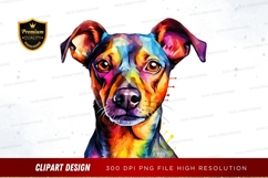 Colorful dog portrait clipart png Product Image 1