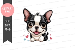 Happy french bulldog puppy clipart png Product Image 1