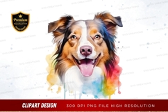 Happy australian shepherd dog clipart png Product Image 1