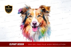 Colorful dog portrait clipart png Product Image 1