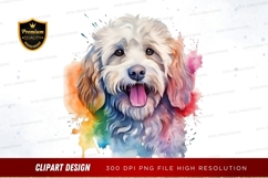 Happy dog with rainbow splash Product Image 1