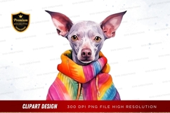 Colorful dog in scarf clipart png Product Image 1
