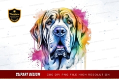 Colorful dog portrait clipart png Product Image 1