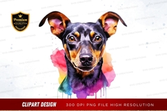 Vibrant dog portrait clipart png Product Image 1